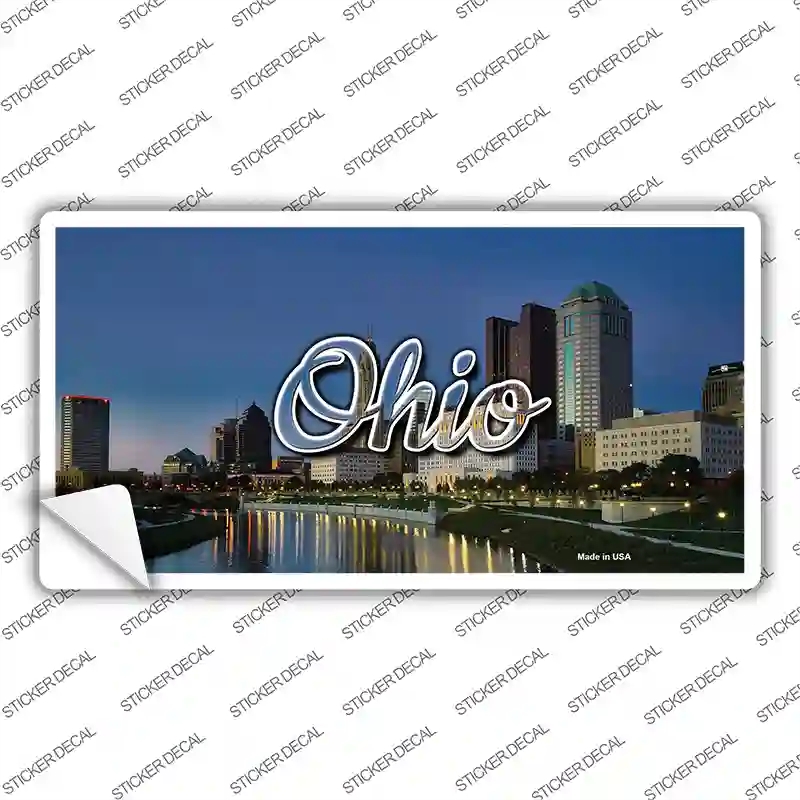 LP-11623s-XL Ohio River City Skyline State Novelty Sticker Decal, Extra Large