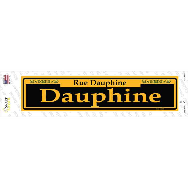 K-1177s-M Dauphine Yellow Novelty Narrow Sticker Decal, Medium