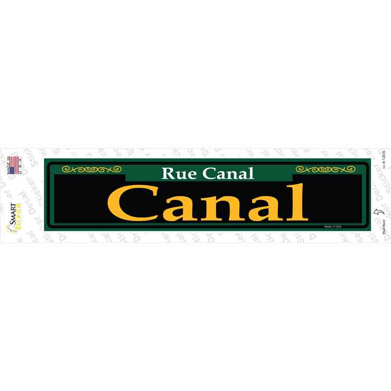 K-1203s-M Canal Green Novelty Narrow Sticker Decal, Medium