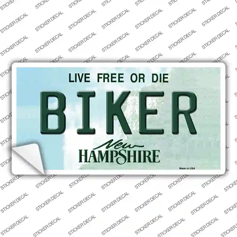 LP-12080s-XL Biker   Hampshire State Novelty Sticker Decal, Extra Large