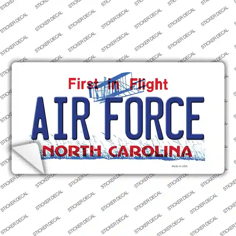 LP-12096s-S Air Force North Carolina State Novelty Sticker Decal, Small