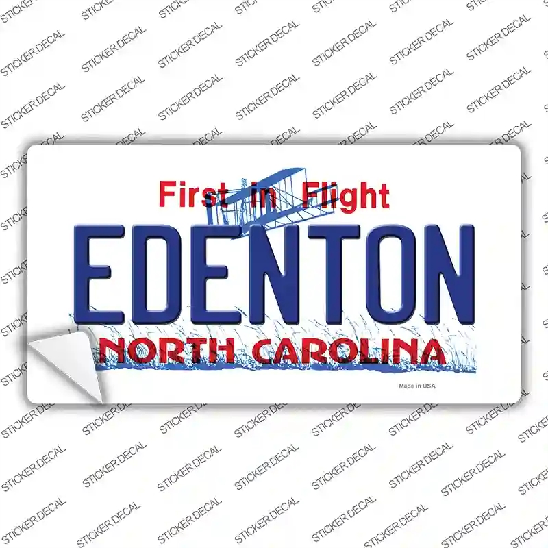 LP-12109s-L Edenton North Carolina State Novelty Sticker Decal, Large