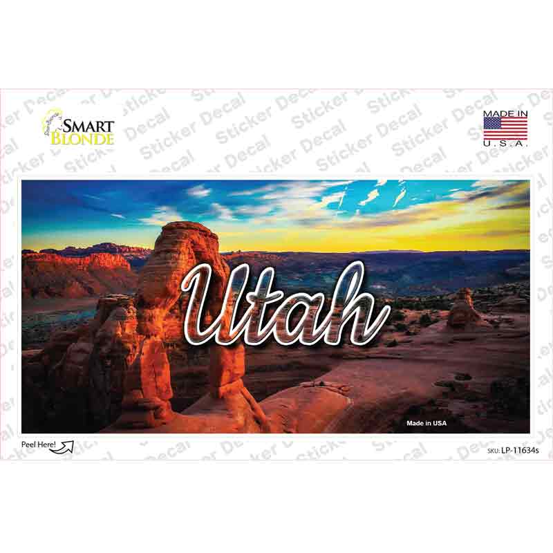 LP-11634s-M Utah Canyon Arch State Novelty Sticker Decal, Medium