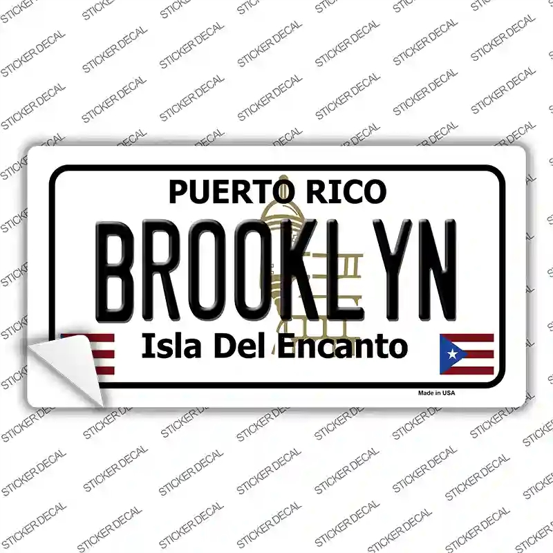 LP-11642s-L Brooklyn Puerto Rico Novelty Sticker Decal, Large