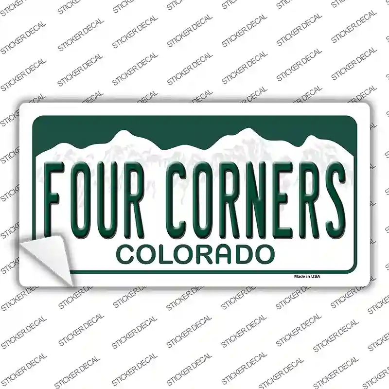 LP-12144s-S Four Corners Colorado Novelty Sticker Decal, Small