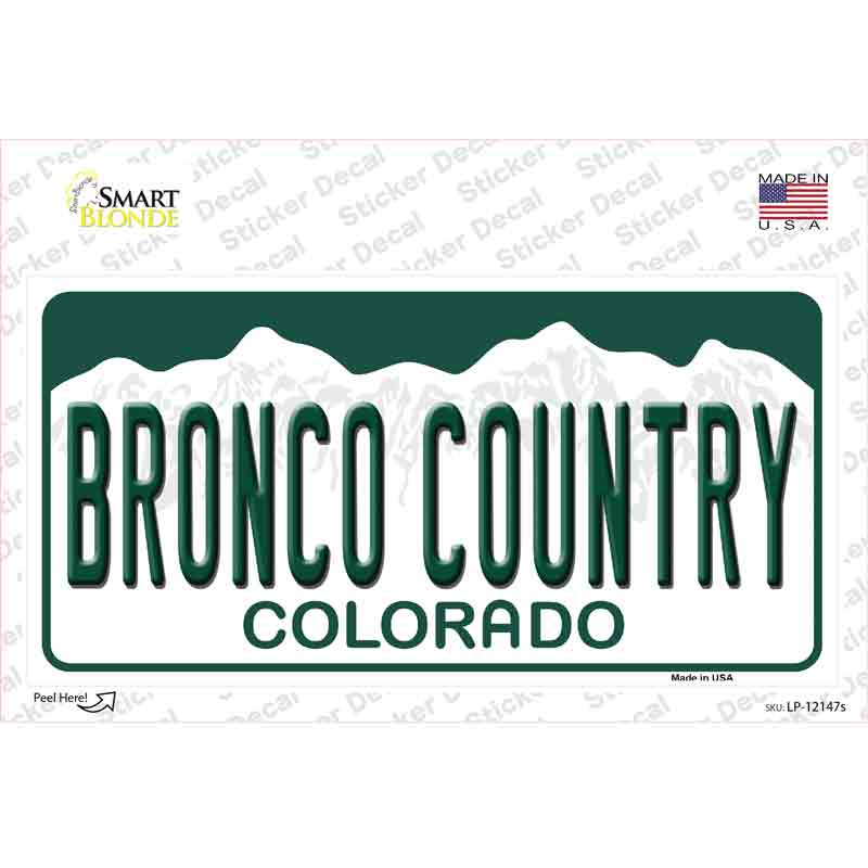 LP-12147s-M Bronco Country Colorado Novelty Sticker Decal, Medium