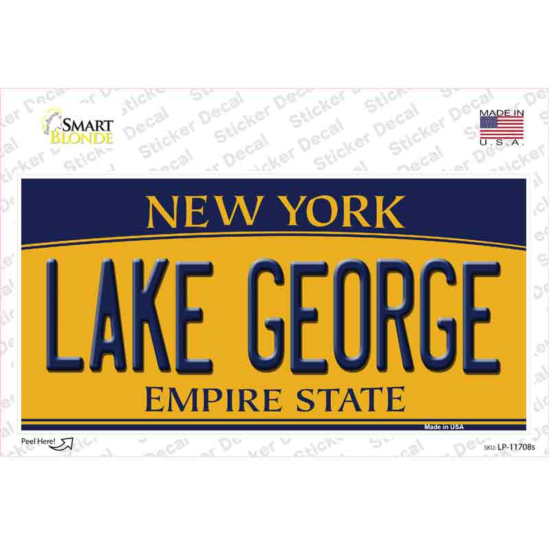 LP-11708s-M Lake George   York Novelty Sticker Decal, Medium
