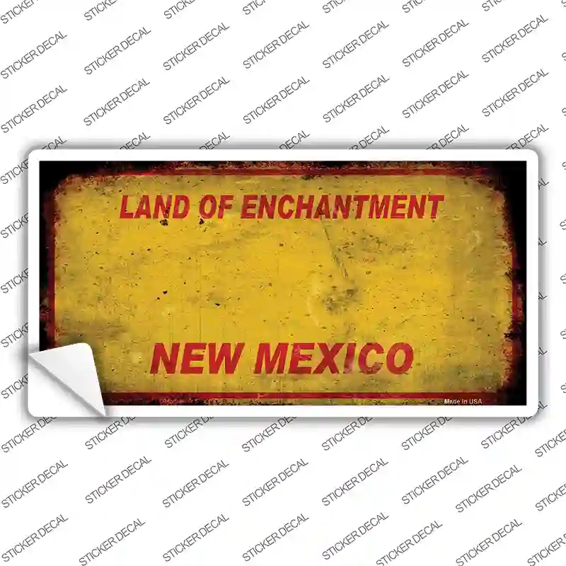 LP-11716s-S   Mexico Rusty Blank Novelty Sticker Decal, Small