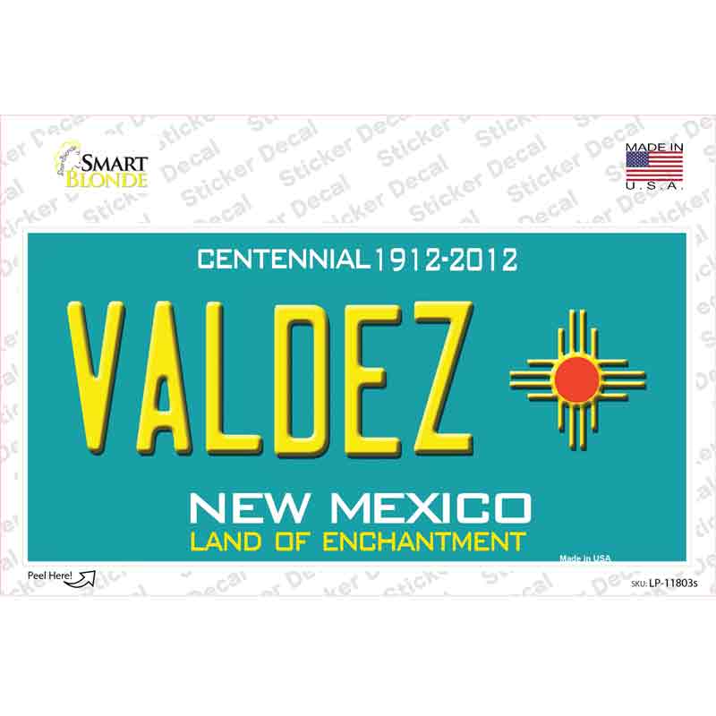 LP-11803s-M Valdez   Mexico Novelty Sticker Decal, Medium