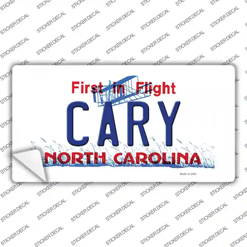 LP-11822s-L Cary North Carolina Novelty Sticker Decal, Large