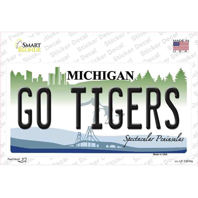 LP-13416s-M Go Tigers Novelty Sticker Decal, Medium