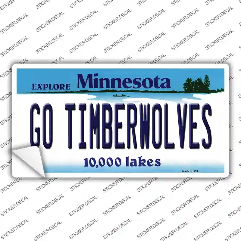 LP-13425s-L Go Timberwolves Novelty Sticker Decal, Large