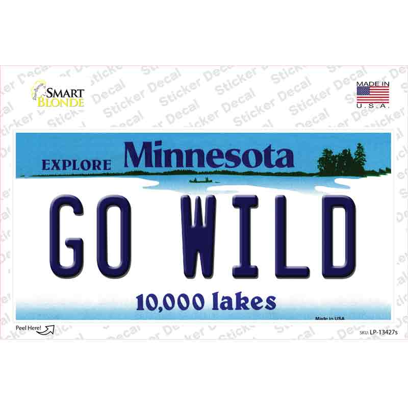 LP-13427s-M Go Wild Novelty Sticker Decal, Medium