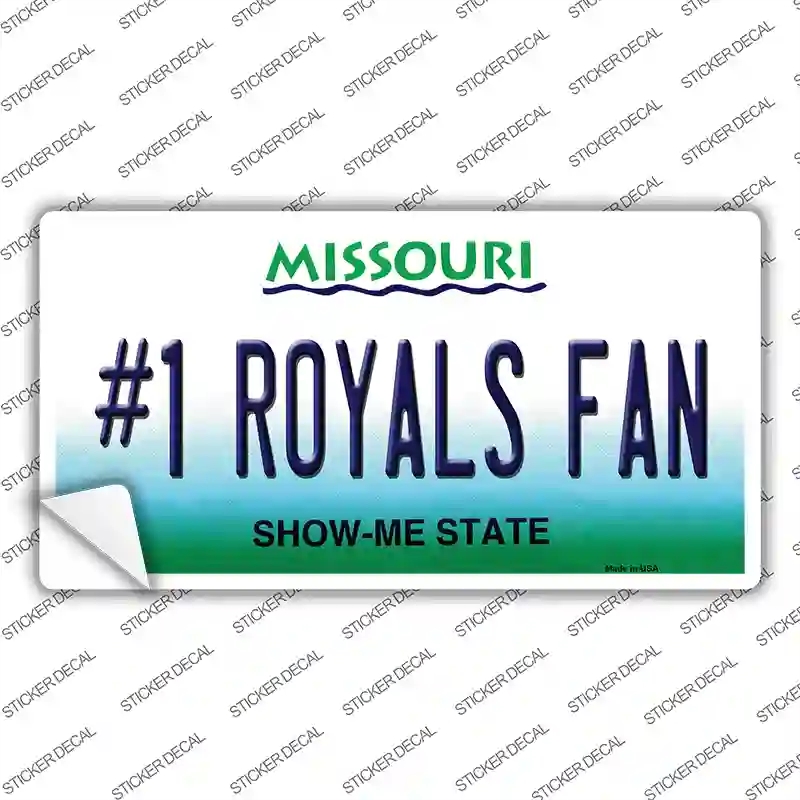 LP-13432s-S Number 1 Royals Fan Novelty Sticker Decal, Small