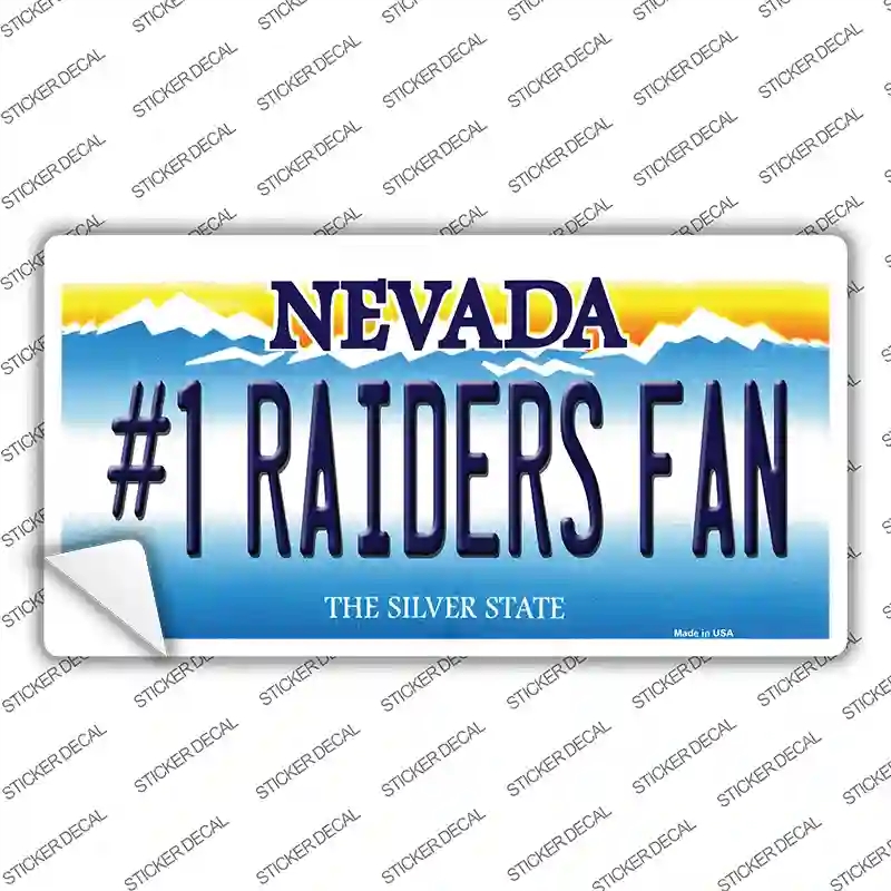 LP-13438s-S Number 1 Raiders Fan Novelty Sticker Decal, Small