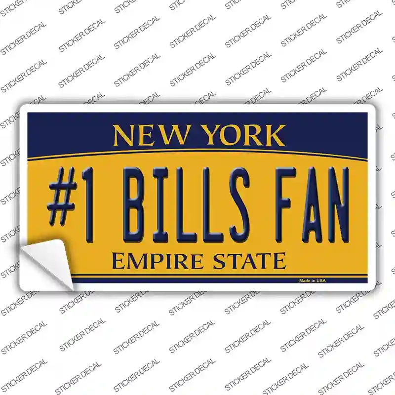 LP-13452s-S Number 1 Bills Fan Novelty Sticker Decal, Small