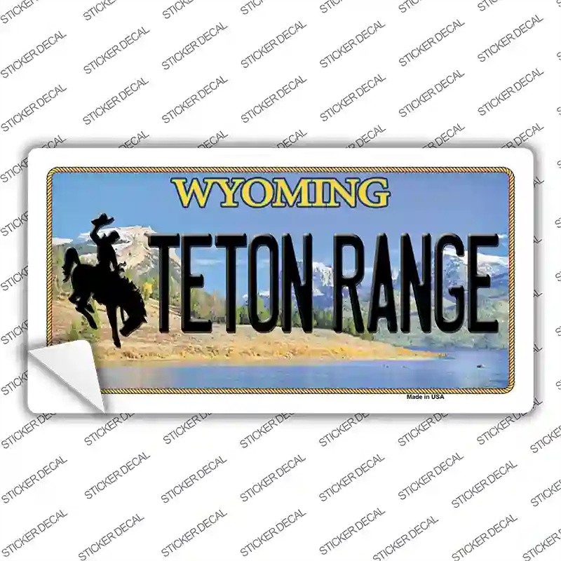 LP-10529s-S Teton Range Wyoming Novelty Sticker Decal, Small