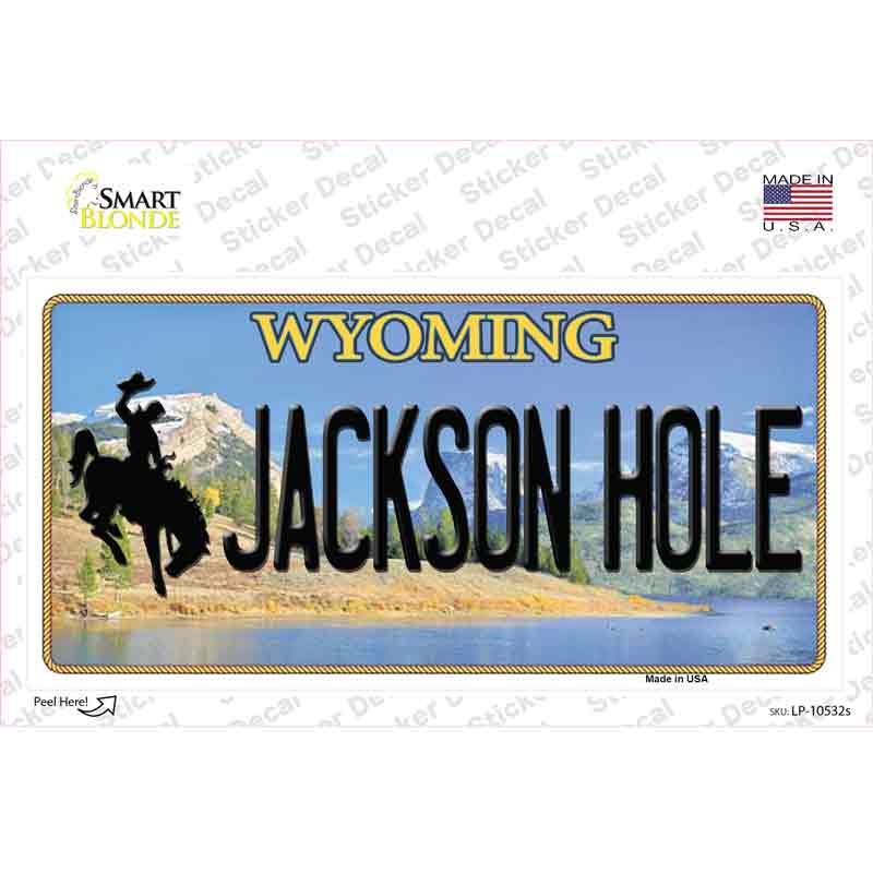 LP-10532s-M Jackson Hole Wyoming Novelty Sticker Decal, Medium