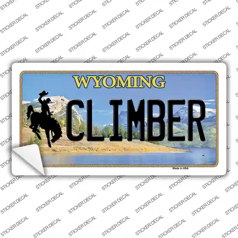 LP-10536s-L Climber Wyoming Novelty Sticker Decal, Large