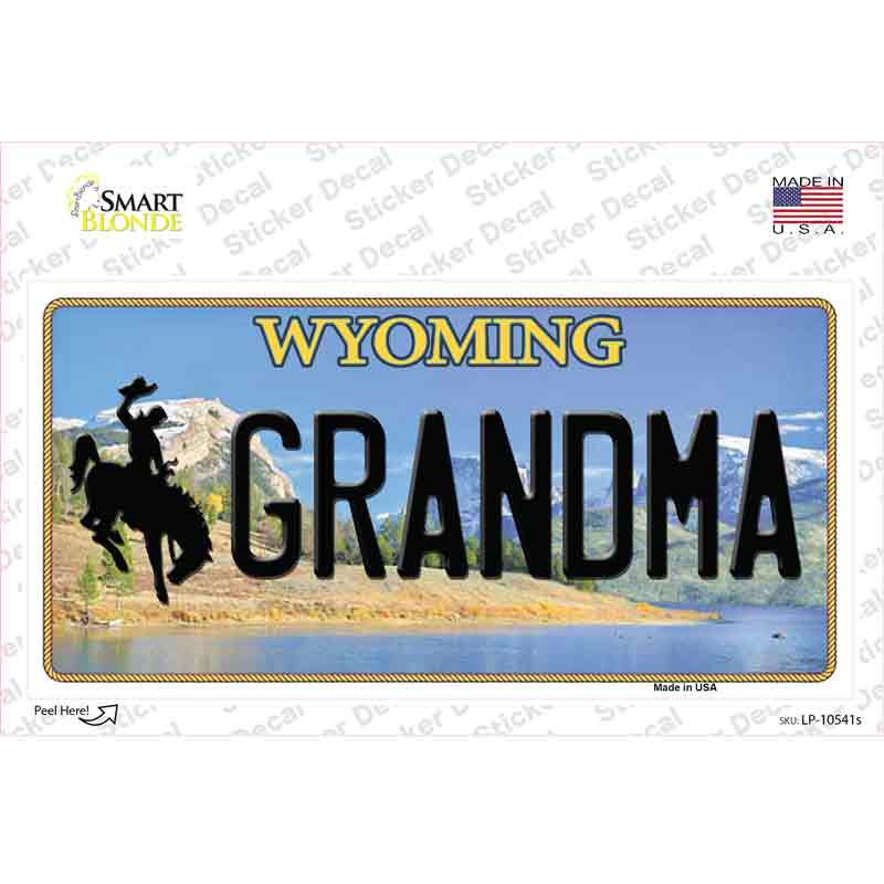 LP-10541s-M Grandma Wyoming Novelty Sticker Decal, Medium
