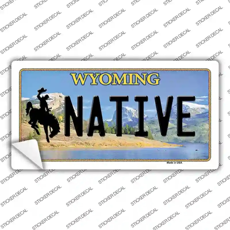 LP-10554s-S Native Wyoming Novelty Sticker Decal, Small