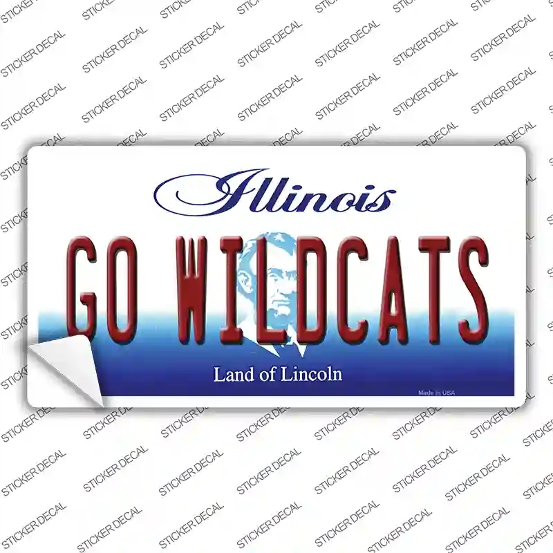 LP-12749s-XL Go Wildcats Illinois Novelty Sticker Decal, Extra Large