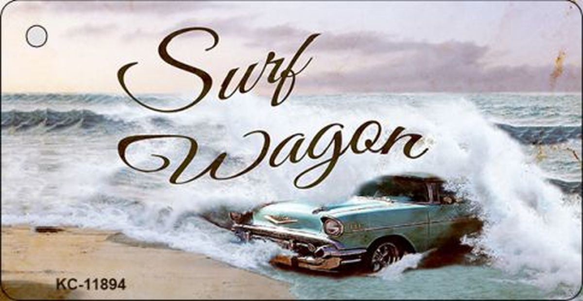 KC-11894 1.5 x 3 in. Surf Wagon Novelty Metal Key Chain