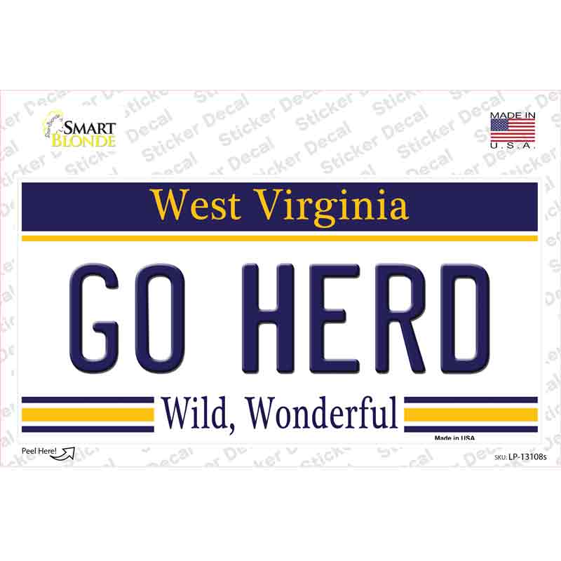 LP-13108s-M Go Herd Novelty Sticker Decal, Medium