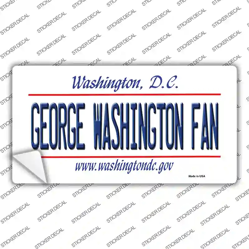 LP-13131s-XL George Washington Fan Novelty Sticker Decal, Extra Large