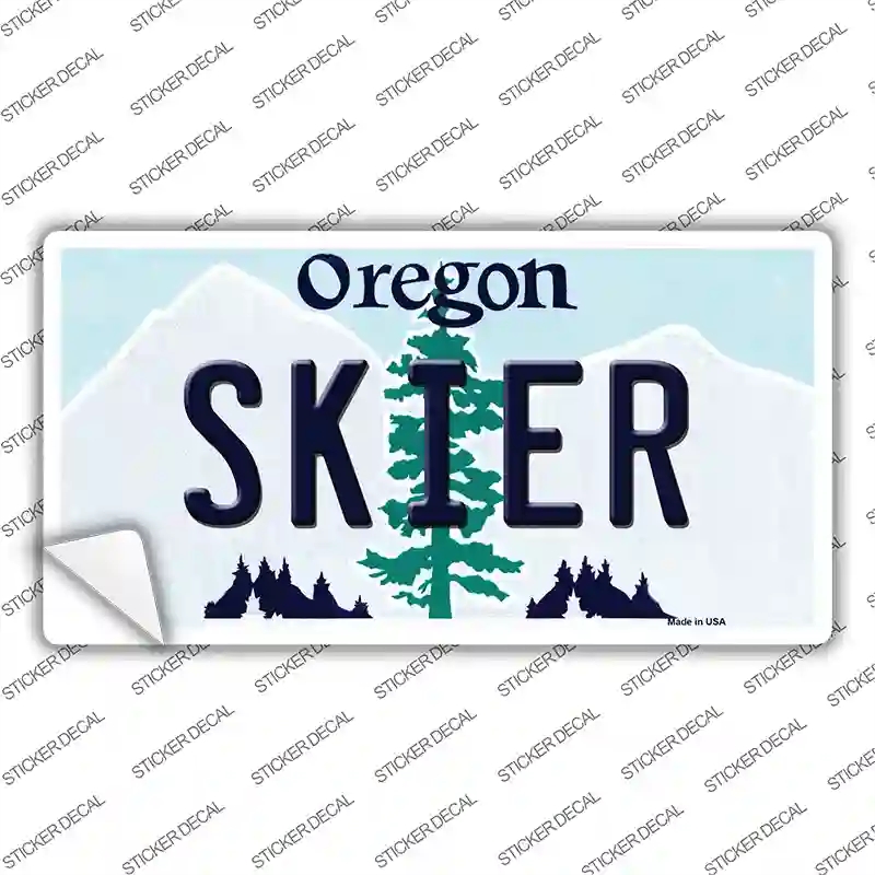LP-10364s-XL Skier Oregon Novelty Sticker Decal, Extra Large