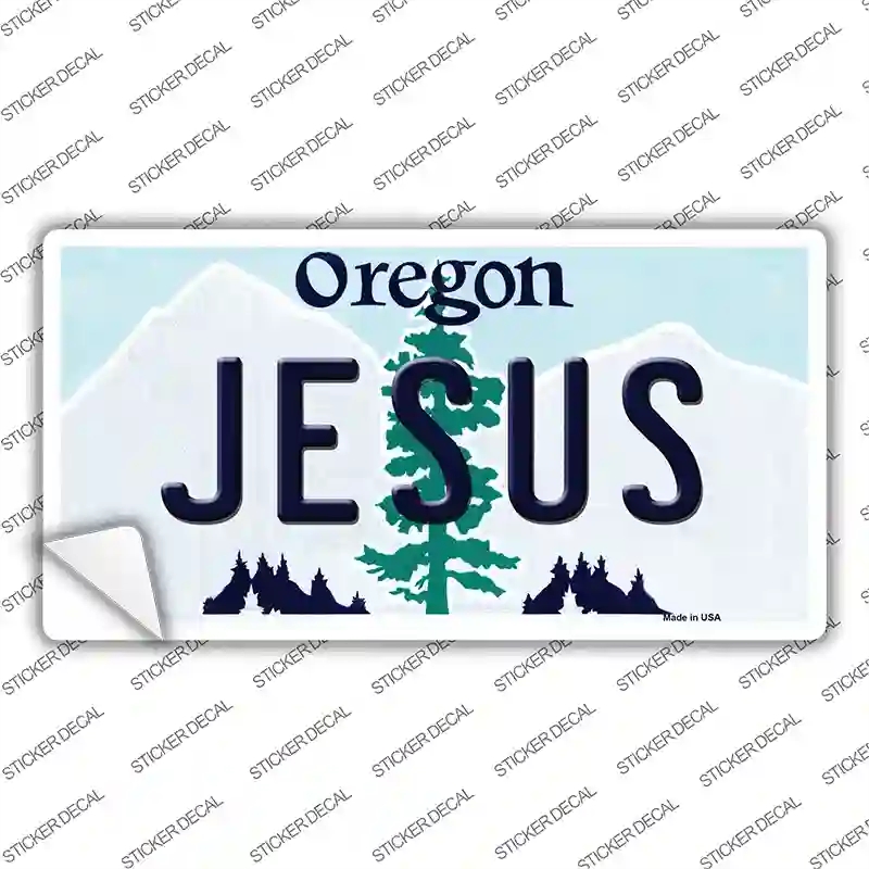 LP-10368s-L Jesus Oregon Novelty Sticker Decal, Large