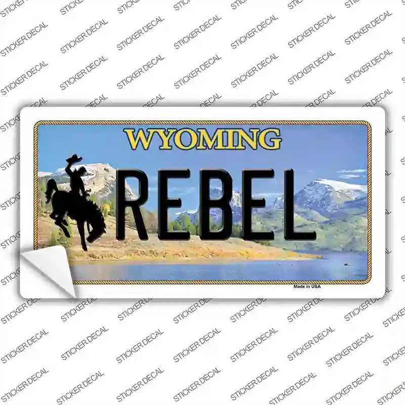LP-10562s-XL Rebel Wyoming Novelty Sticker Decal, Extra Large