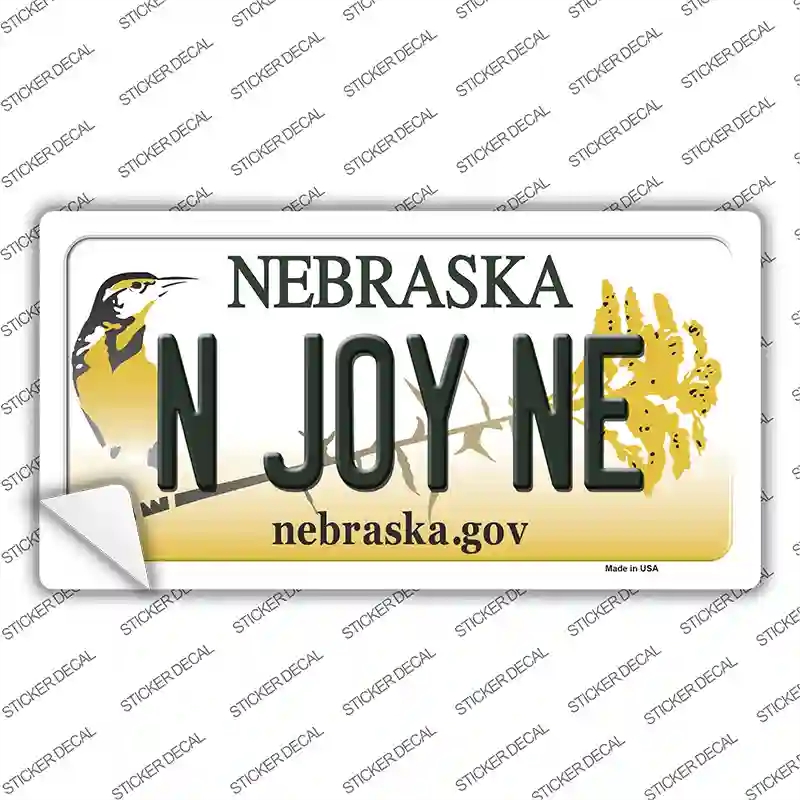 LP-10568s-L N Joy NE Nebraska Novelty Sticker Decal, Large