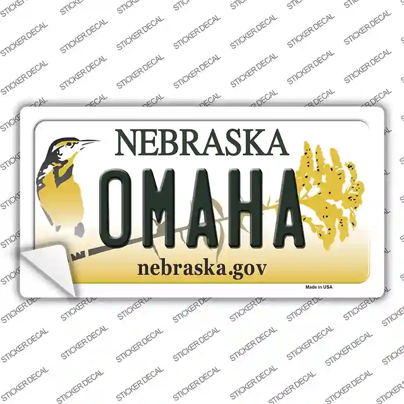 LP-10569s-XL Omaha Nebraska Novelty Sticker Decal, Extra Large