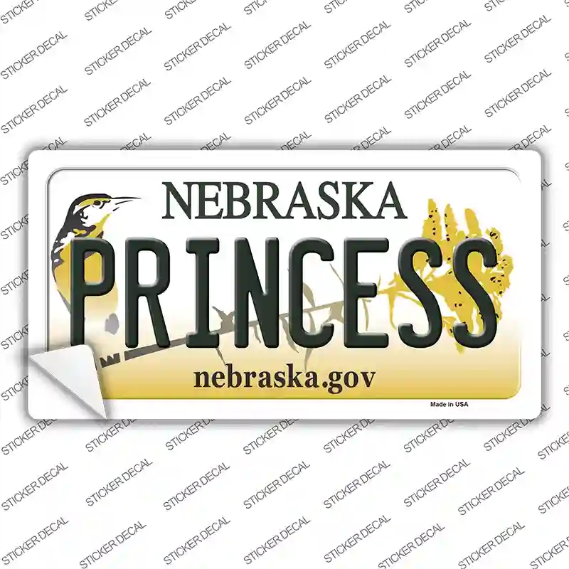 LP-10597s-XL Princess Nebraska Novelty Sticker Decal, Extra Large