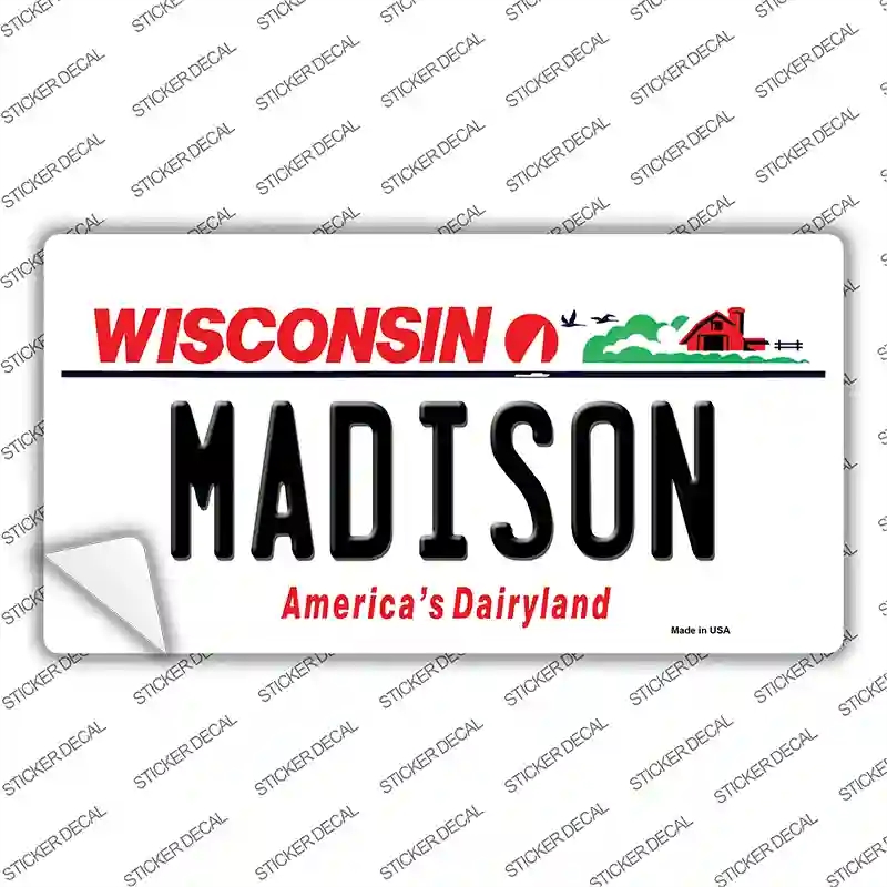 LP-10612s-L Madison Wisconsin Novelty Sticker Decal, Large