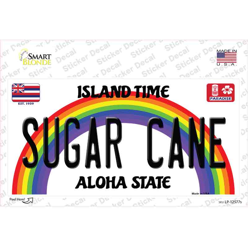 LP-12577s-M Sugar Cane Hawaii Novelty Sticker Decal, Medium