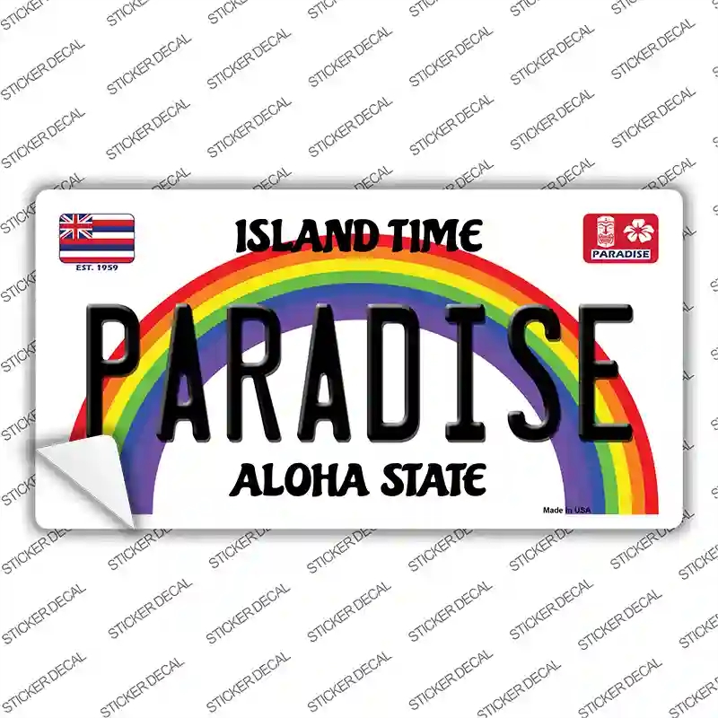 LP-12596s-L Paradise Hawaii Novelty Sticker Decal, Large