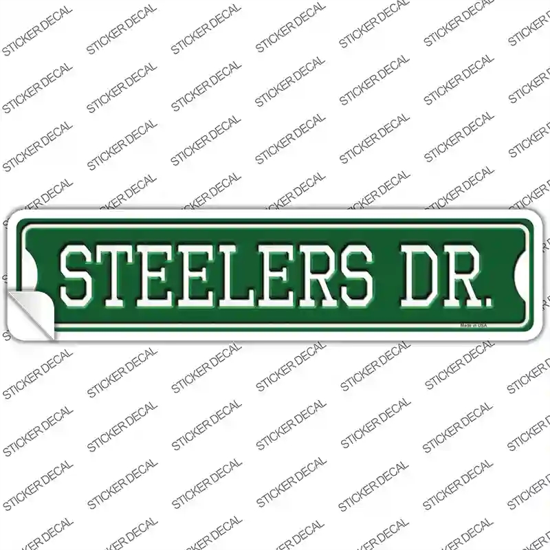 K-971s-S Steelers Dr Novelty Narrow Sticker Decal, Small