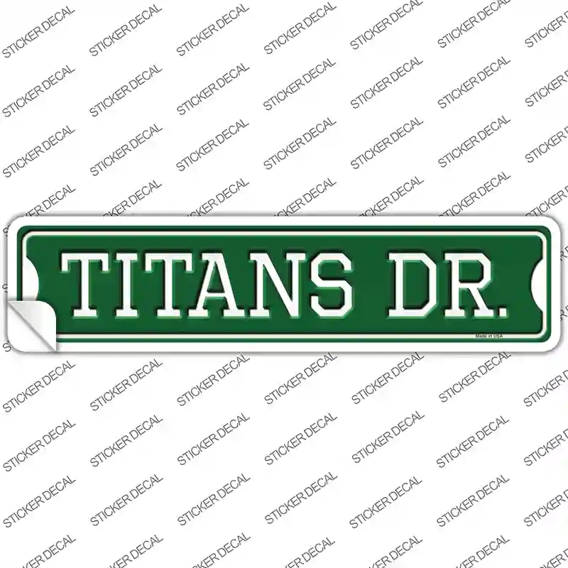 K-973s-L Titans Dr Novelty Narrow Sticker Decal, Large