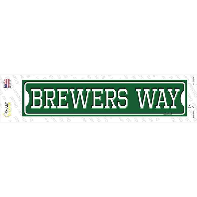 K-981s-M Brewers Way Novelty Narrow Sticker Decal, Medium