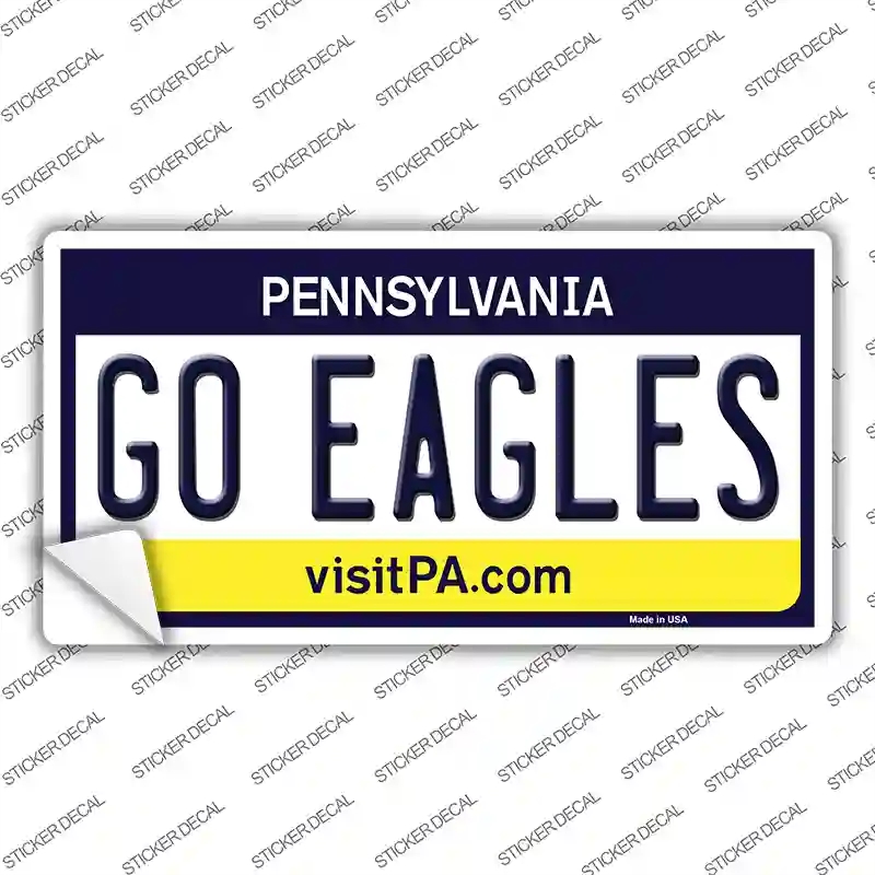 LP-13489s-S Go Eagles Novelty Sticker Decal, Small