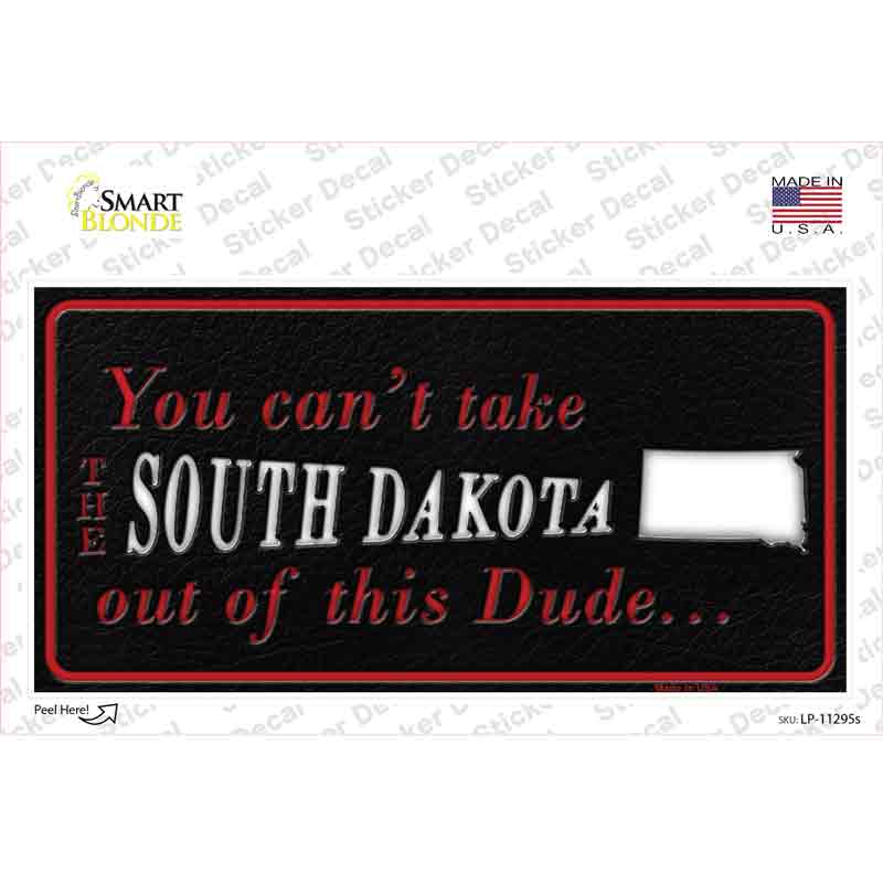 LP-11295s-M South Dakota Dude Novelty Sticker Decal, Medium