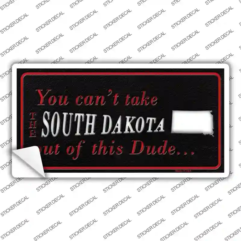 LP-11295s-S South Dakota Dude Novelty Sticker Decal, Small