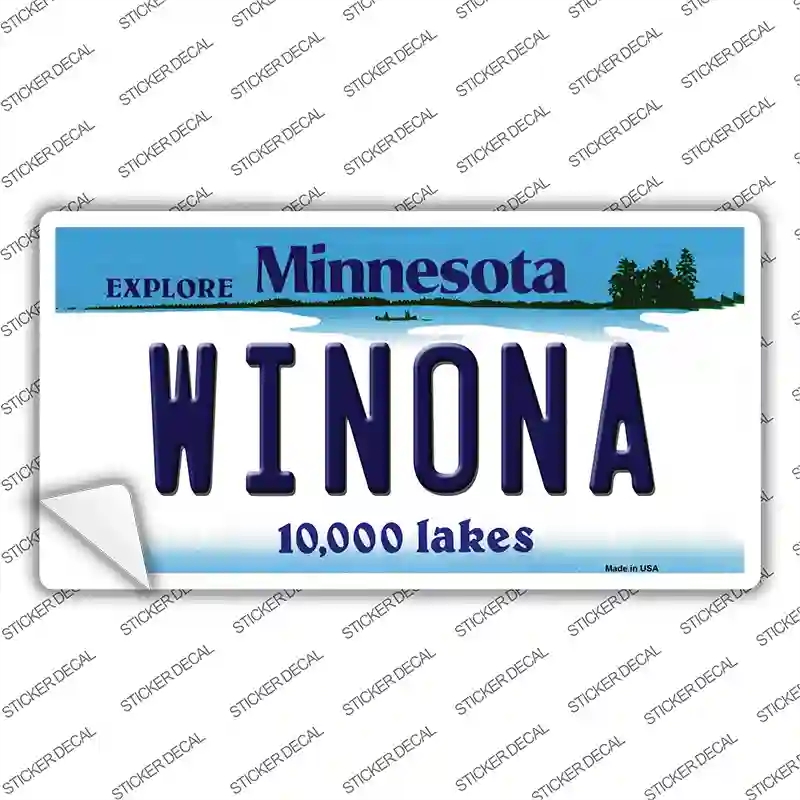 LP-11047s-L Winona Minnesota State Novelty Sticker Decal, Large