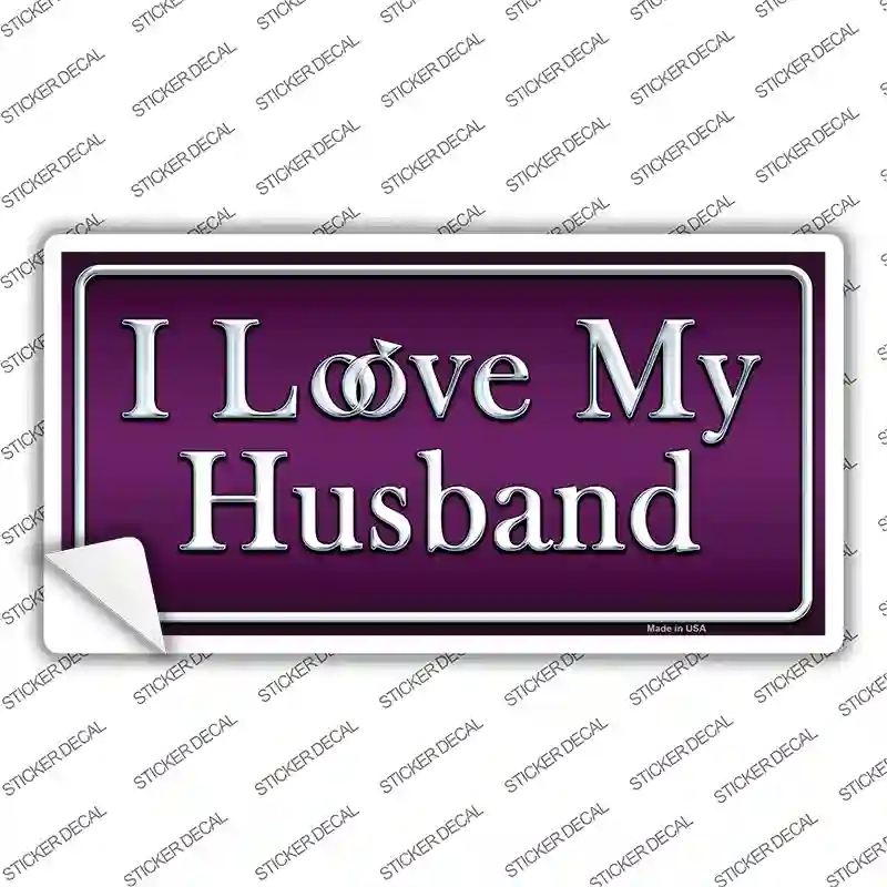 LP-10563s-L I Love My Husband Novelty Sticker Decal, Large