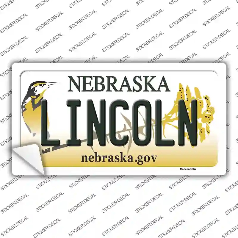 LP-10570s-S Lincoln Nebraska Novelty Sticker Decal, Small