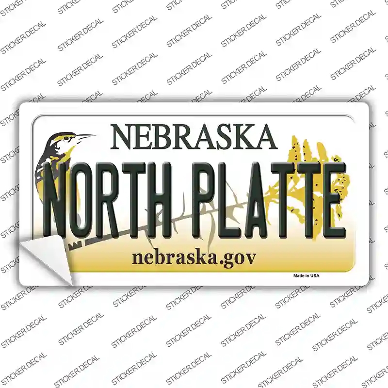 LP-10577s-XL North Platte Nebraska Novelty Sticker Decal, Extra Large