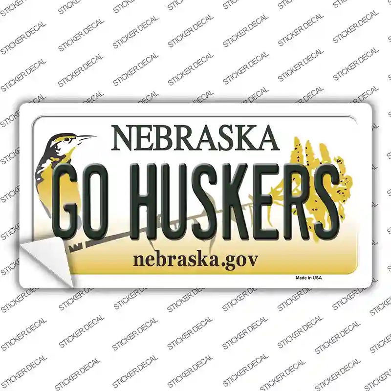 LP-10580s-L Go Huskers Nebraska Novelty Sticker Decal, Large