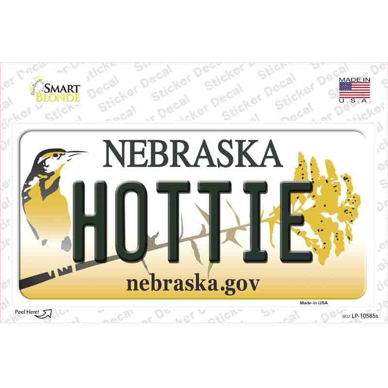 LP-10585s-M Hottie Nebraska Novelty Sticker Decal, Medium
